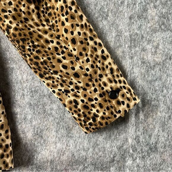 LOFT Petites Leopard Print Blazer Jacket Women’s Size 2P Tan Black - Picture 11 of 12